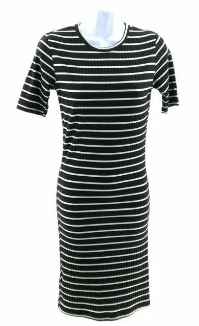 RUE 21 JUNIORS Black and White Striped Short Sleeve Dress Casual Size Small  £17.02 - PicClick UK