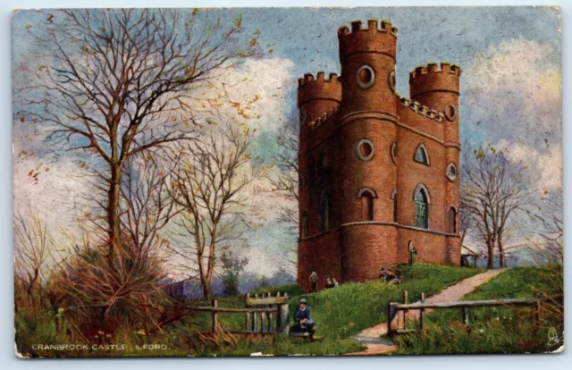 Postcard Cranbrook Castle Ilford London England posted 1911