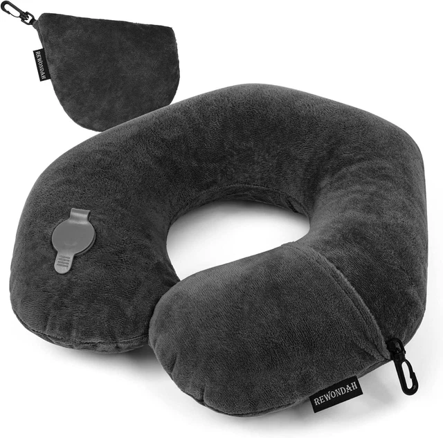 Inflatable Travel Pillow, Inflatable Neck Pillow for Traveling Airplane, Travel