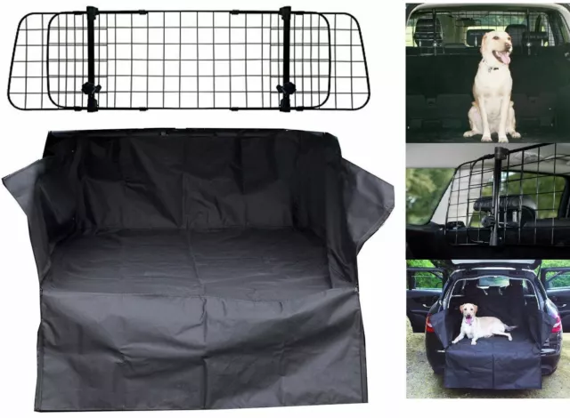 Car Boot Liner Mat & Bumper Protector + Mesh Dog Guard fits Kia