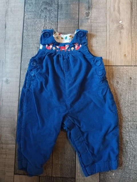 jojo maman bebe Cord Dungarees Fox And Floral 3-6 Months