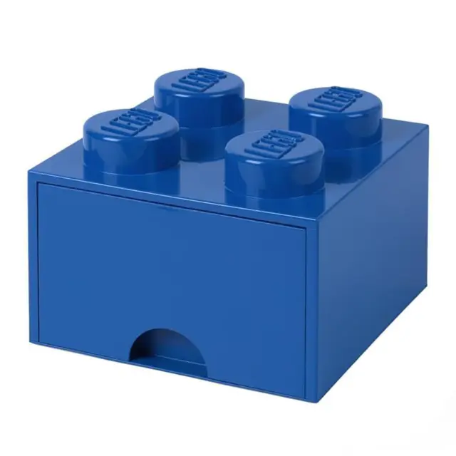 Lego ladrillo de almacenamiento 1 cajón azul brillante