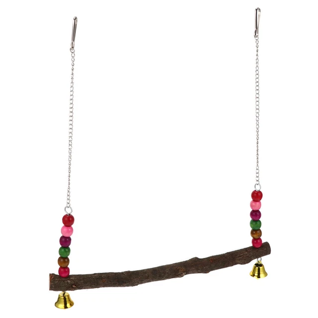 1 Set Bird Pesche Ständer Swing Stehstabklappe Schleifstift Käfigzubehör
