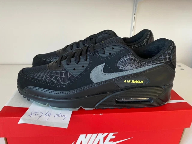 NIKE AIR MAX 90 Halloween Spider Web 13 47.5 Black DC3892 001