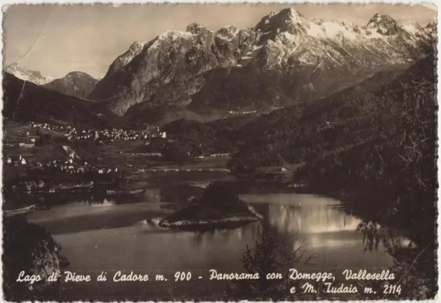 Lago Di Pieve Di Cadore - Panorama Con Domegge, Vallesella E Tudaio (Belluno)