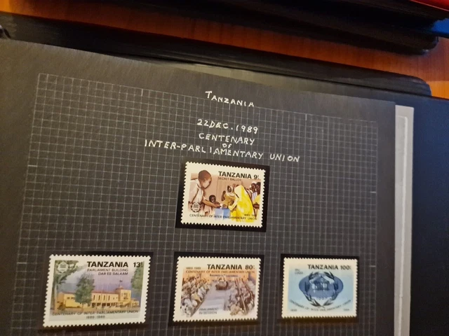 Tanzania 1989 Sg 706-709 Cent Of Parliamentary Union Mnh