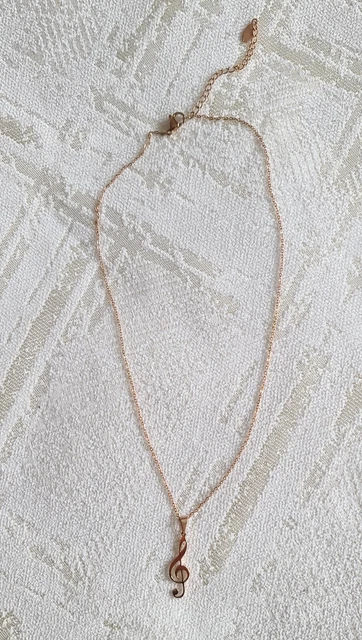 Collier Bois Pendentif Clé De Sol Spirale Style Surfer - Homme/Femme, Neuf Avec étiquettes