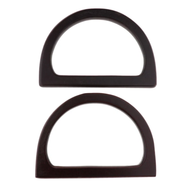 1 Pair Wooden Handbag Handle Replacement DIY Bag Purse Making Craft Supplies