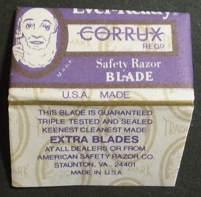 Vintage Razor Blade EVER READY CORUX Single Edge One Wrapped Blade