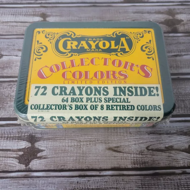 1991 CRAYOLA COLLECTOR’S Colors Limited Edition Tin with 72 Crayons (8 ...