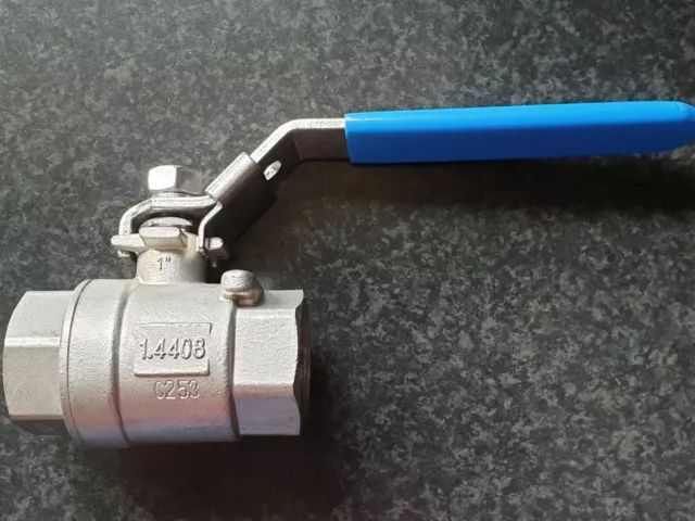 1" BSP 2Pc 316 Stainless Steel Ball Valve Full Bore Female Threaded