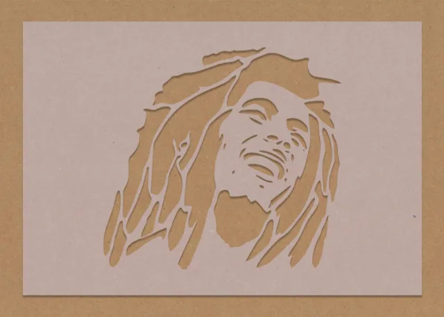 Bob Marley Stencil Celebrity Rock Star Shabby Chic Vintage