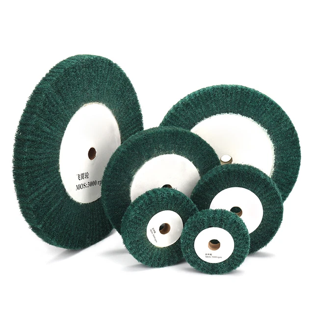 1Pcs Non-woven Scouring Pad Fiber Fiber Flap Polishing Wheel 4/5/6/8/10/12 inch