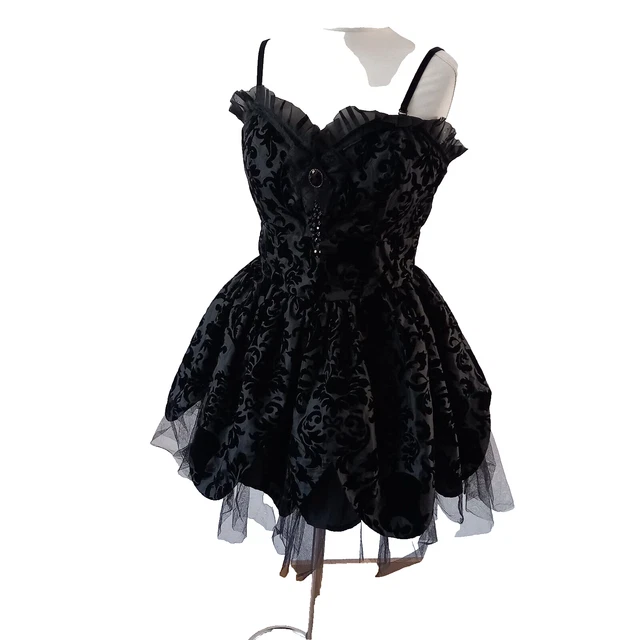Hell Bunny Solaris Sun & Moon Gothic Chiffon Dress – Plus Size Wicca Style Dress XS-4XL