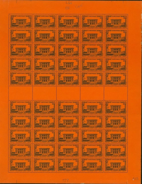 French Martinique 1933-MNH stamps. Yvert Nr.: 138. Sheet of 50..(EB) AR1-01197