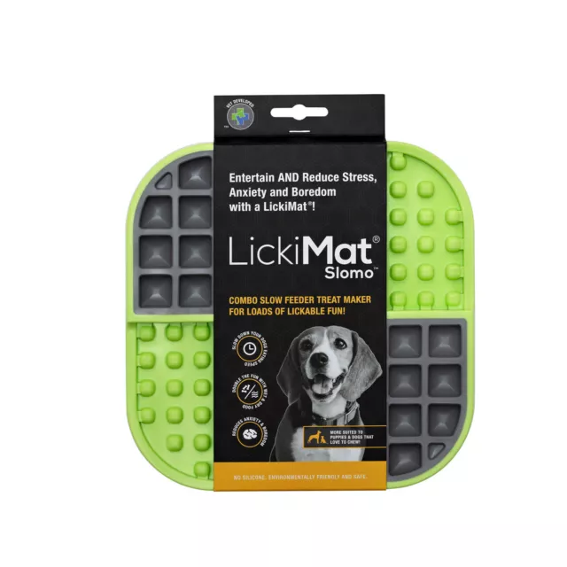 LickiMat Slomo Trp Schleckmatte pour Chiens Vert 20 CM Formation Leckerli