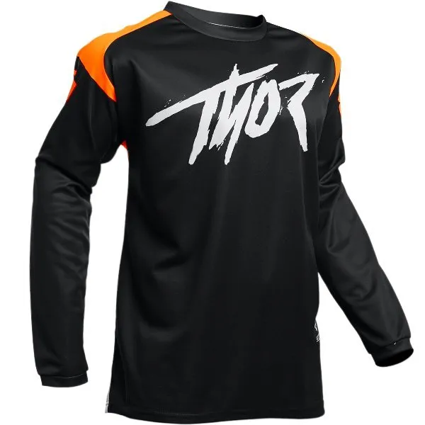 Maglietta Thor MX Motocross GIOVENTÙ Settore Link Arancione/Nero Off Road Enduro