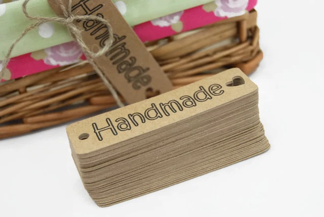 Handgefertigte Etiketten Geschenketiketten zum Nähen Stricken Schmuck Basteln x50 2