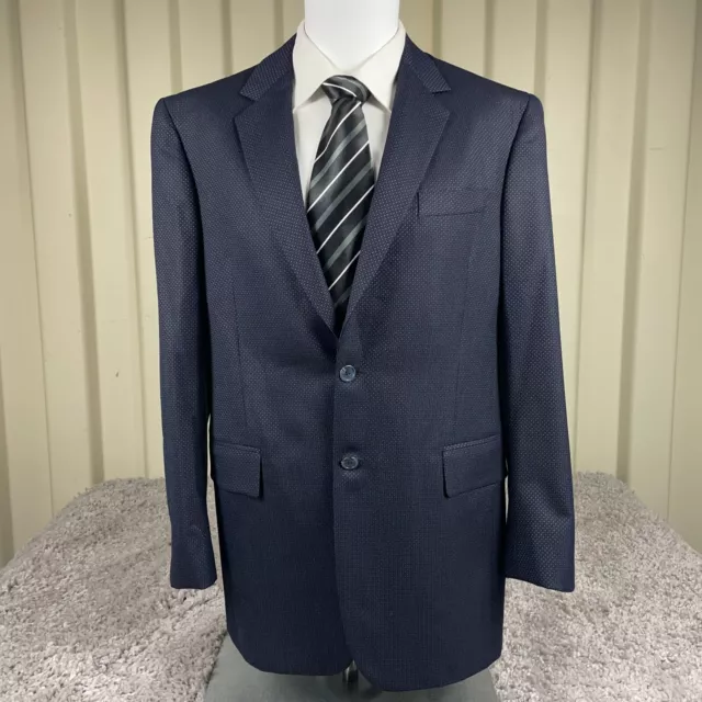 Gary Franzen Bespoke Suit Jacket 38R Navy Slim Fit Canterbury Super 120 Cashmere