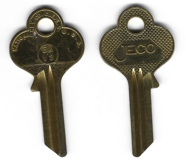 Jeco EA13 NOS Uncut Key Blank Keil 164DX  Same as Ilco EA13 / 1014DX