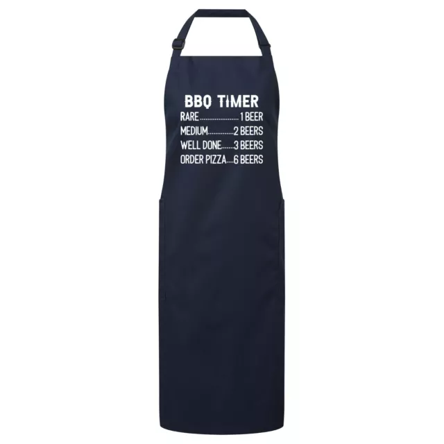 Mens Apron BBQ Fathers Day Dad Birthday Chef Gift Present Funny Humor Beer Timer