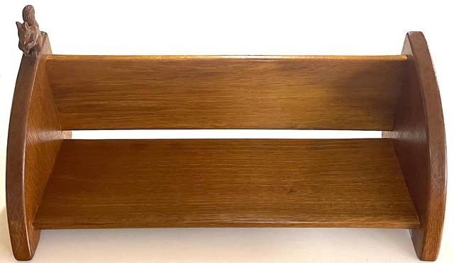 Squirrelman (Trevor Hutchinson) Hand-Carved Polished Solid Oak Book Trough