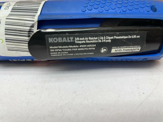 Kobalt Max Torque 50ft-lb 3/8" Drive Air Ratchet SGY-AIR224 For parts Only U1O 3