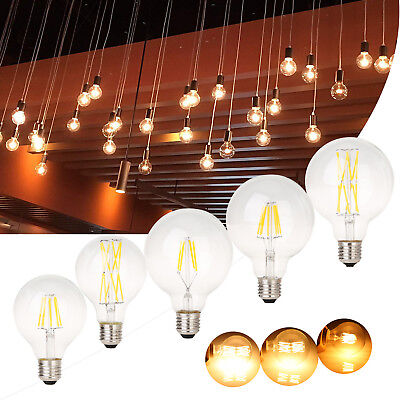 E27 Vintage LED Filament Ampoule Edison Rétro G80 G95 220V 4W 8W 12W Lampes