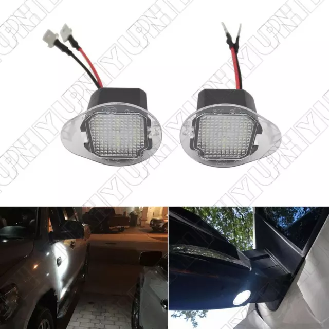 1 Paar weiße Front LED unter Seitenspiegelleuchten für Jeep Cherokee 2014-2017