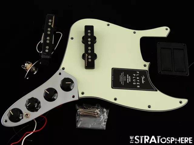 Fender Player Plus Active J Bass LOADED PICKGUARD w/Pickups, Jazz Noiseless Mint Fender Player Plus Active J Bass LOADED PICKGUARD w/Pickups, Jazz Noiseless Mint