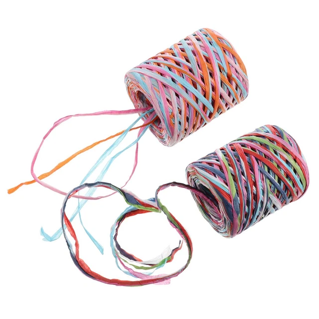 Twine Rope Color 2 ROLLS ASSORTED Color Paper Raffia Twine Rope for Gift Packing and ...