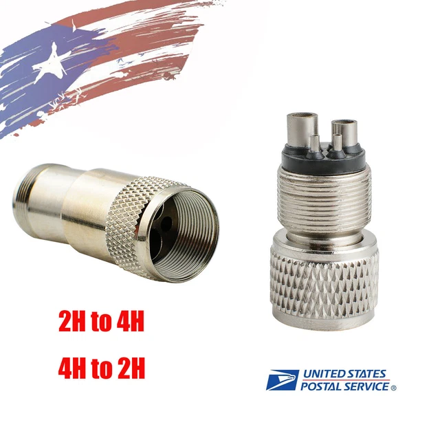 Denshine 4Hole/2Hole Dental High Speed Handpiece Tubing Hose Adapter Changer CE