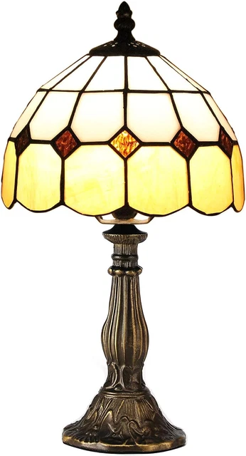 Lampada Da Tavolo in Stile Tiffany, Art Decoluminazione Artigianale in Vetro Art