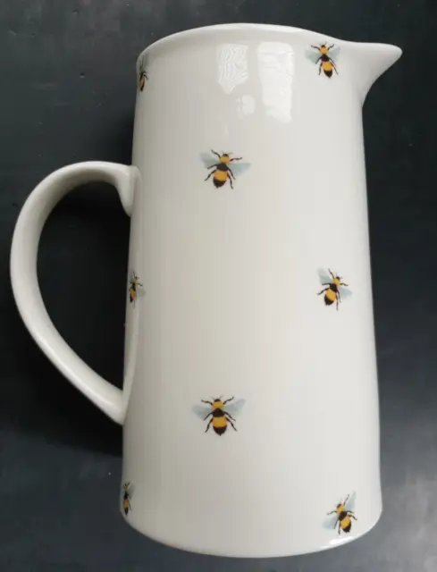 Botanical Discovery Ceramic Bumble Bee Milk Water Juice Pitcher Jug Vase 18cm