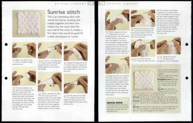 Sunrise Stitch #78 Stitch Library - The Art Of Crochet Pattern