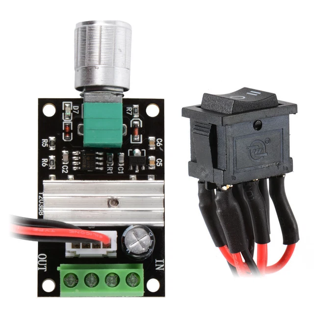 BÜRSTENLOSER RC-MOTOR PWM DC Motor 6V-24V 3A Motor Stufenlos Schalter ...