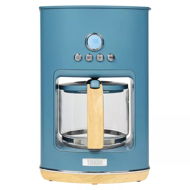 Haden Dorchester 10 Cup Countertop Coffee Maker Machine & LCD Display Stone Blue