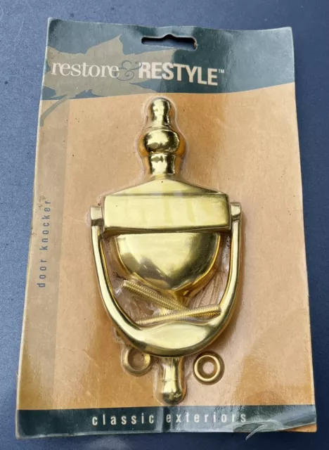 Vintage Solid Brass door knocker Classic Design, New in Original Package