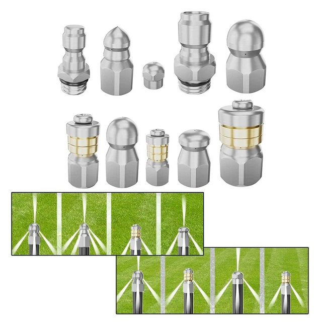 UNBLOCK ANY DRAIN Rotating Drain Cleaning Nozzle Tips for Pressure