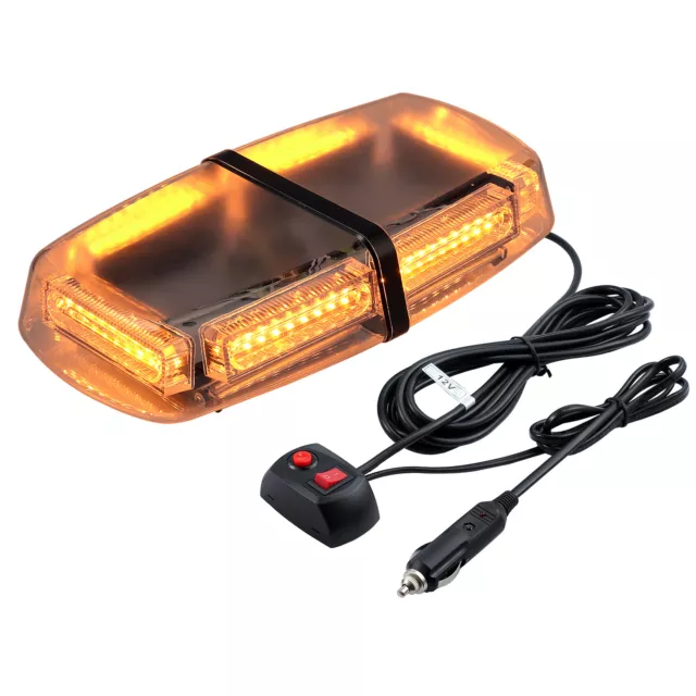 54 LED Magnetic Emergency Bar Recovery Warning Strobe Light Beacon  Amber 12/24V