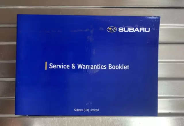 Damaged Subaru Service History Book