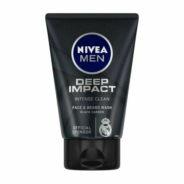 Lot de 3 nettoyants pour le visage NIVEA Men, Deep Impact Intense Clean,...