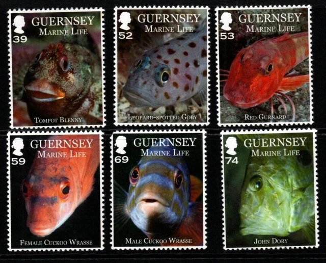 Guernsey Sg1450/5 2013 Marine Life Mnh