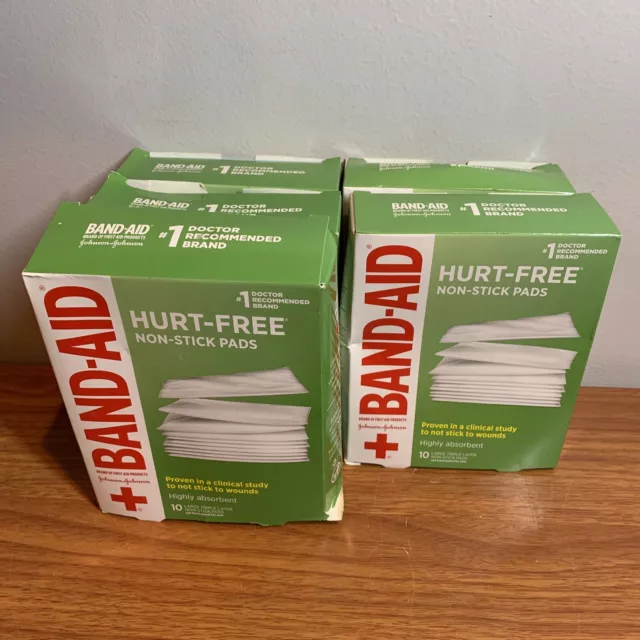 5 cajas de curita almohadillas antiadherentes sin lesiones 3 ""X 4" almohadillas"