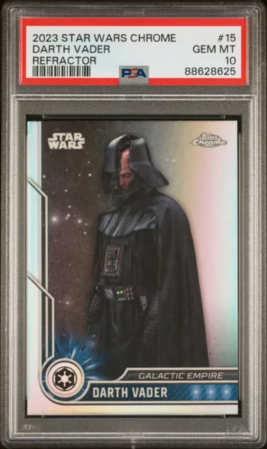 2023 Topps Chrome Star Wars 15 Darth Vader Refractor Psa 10