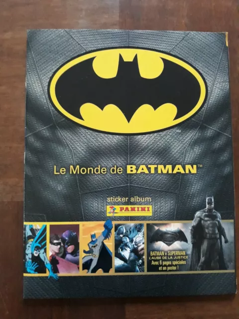 Album LE MONDE DE BATMAN  AVEC POSTER  PANINI  COMPLET