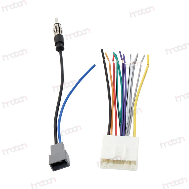 Car Stereo CD DVD Radio Power Antenna Wiring Harness for Nissan Juke Subaru
