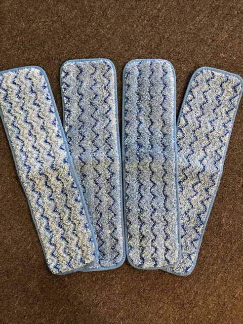 Rubbermaid Hygen Q410-00 Microfiber 18" Mop Head Pad  NEW Pack Of 4
