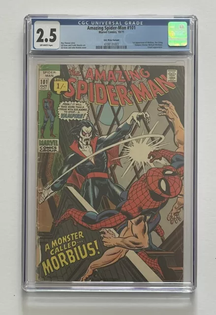 Amazing Spider-Man #101. Oct '71. Marvel. 2.5 Cgc. 1St App Of Morbius! Uk Price!