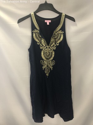 Lilly Pulitzer Navy And Gold Dress - Size Women's M